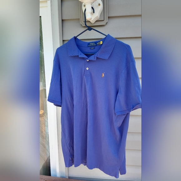 Ralph Lauren Mens XXL Classic Fit Blue Polo Shirt with Iconic Logo - Picture 3 of 5